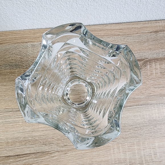 70s VINTAGE FRENCH J G DURLAND WINDSOR Geometric Luminarc Crystal Glass Vase - Picture 3 of 9
